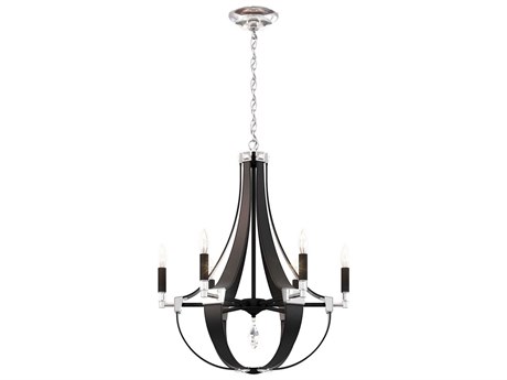 Schonbek Crystal Empire 6-Light Black Candelabra Chandelier