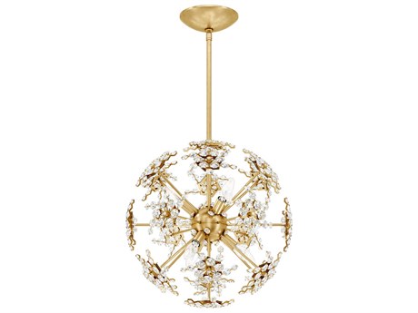 Schonbek Esteracae 6-Light Gold Crystal Sputnik Pendant