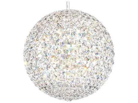 Schonbek Da Vinci 16-Light Stainless Steel Clear Globe Pendant