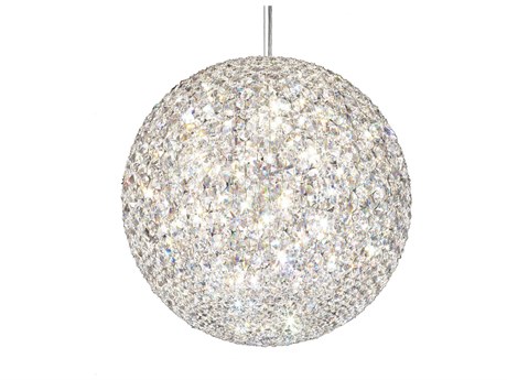Schonbek Da Vinci 18-Light Stainless Steel Clear Globe Pendant