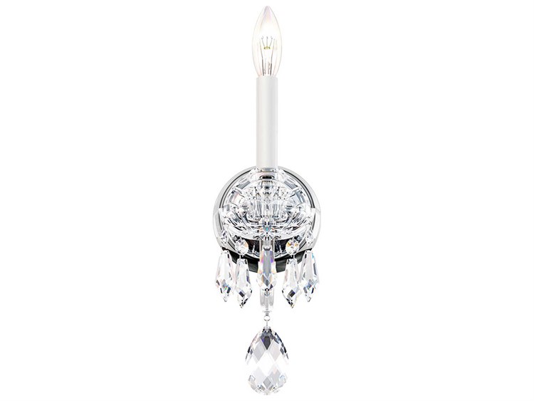 Photos - Chandelier / Lamp Schonbek Hamilton Nouveau 1-Light Silver Crystal Wall Sconce HA5801N-40H
