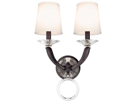 Schonbek Emilea 2-Light Bronze Crystal Wall Sconce