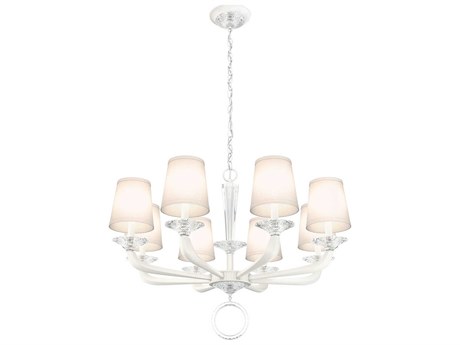 Schonbek Emilea 8-Light Silver Crystal Candelabra Empire Tiered Chandelier