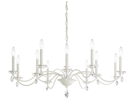 Schonbek Modique 12-Light White Crystal Candelabra Chandelier