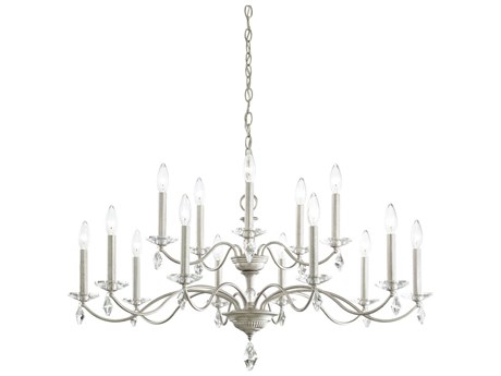 Schonbek Modique 15-Light Silver Crystal Candelabra Chandelier