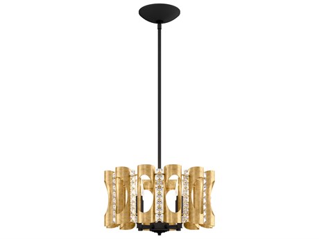 Schonbek Twilight 4-Light Black Crystal Chandelier