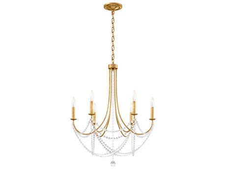 Schonbek Verdana 6-Light Heirloom Gold Crystal Candelabra Chandelier