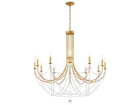 Schonbek Verdana 12-Light Heirloom Gold Crystal Candelabra Chandelier