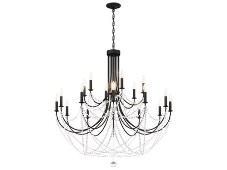 Schonbek Verdana 18-Light8-Light Black Crystal Candelabra Chandelier