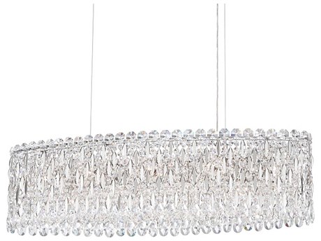 Schonbek Sarella 12-Light Silver Crystal Island Pendant