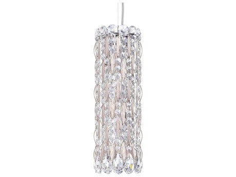 Schonbek Sarella 3-Light Silver Crystal Cylinder Mini Pendant