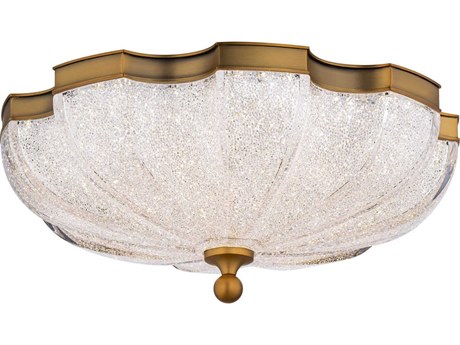 Schonbek Cupola 1-Light Aged Brass Flush Mount