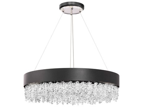 Schonbek Soleil 1-Light Black Crystal LED Round Pendant