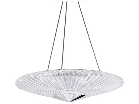 Schonbek Origami 1-Light Polished Chrome Crystal LED Dome Linear Pendant