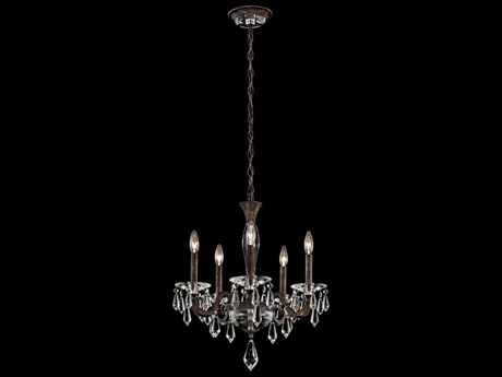 Schonbek Napoli 5-Light Gold Crystal Candelabra Chandelier