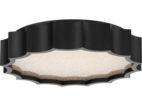 Schonbek Tarte Black Round Flush Mount