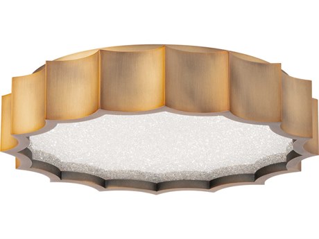 Schonbek Tarte Aged Brass Round Flush Mount