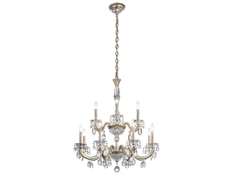 Schonbek San Marco 12-Light Silver Crystal Candelabra Chandelier