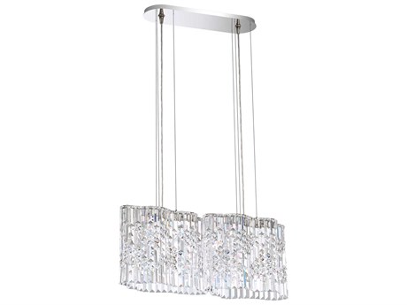 Schonbek Selene 4-Light Stainless Steel Crystal LED Island Pendant