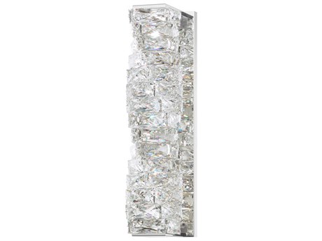 Schonbek Glissando 2-Light Stainless Steel Crystal LED Wall Sconce