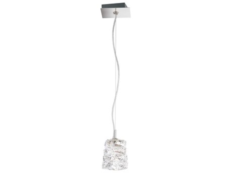 Schonbek Glissando 1-Light Stainless Steel Crystal LED Bell Mini Pendant