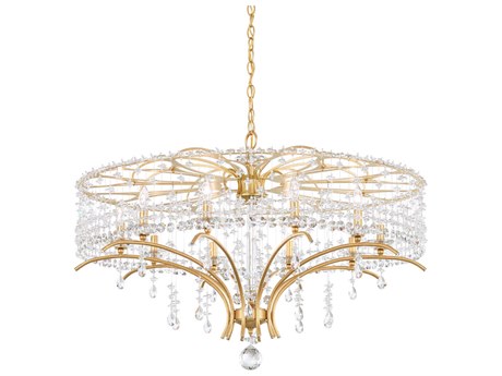 Schonbek Bella Rose 10-Light Gold Crystal Candelabra Chandelier