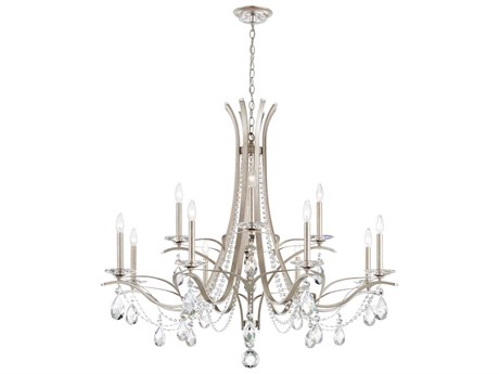 Schonbek Vesca 12-Light Silver Crystal Chandelier