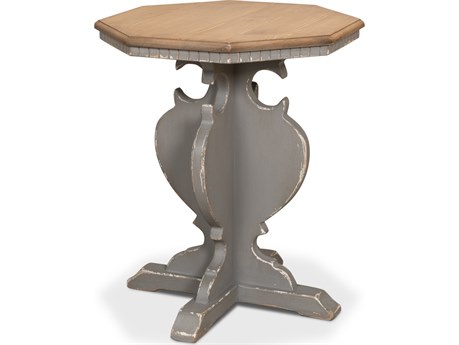 Sarreid Ltd Brogan Side Table Old Pine Finish