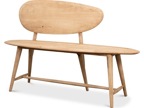 Sarreid Ltd Pebble Bench (1 Back) Lionskin Finish