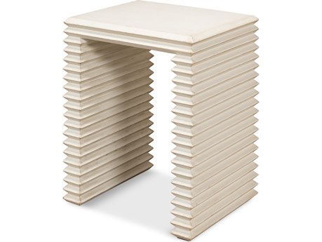 Sarreid Ltd Stacked Side Table Antique White
