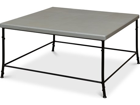 Sarreid Ltd Shagreen Square Coffee Table Storm Grey