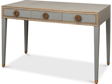 Sarreid Ltd Gabriella Shagreen Desk Table Storm Grey