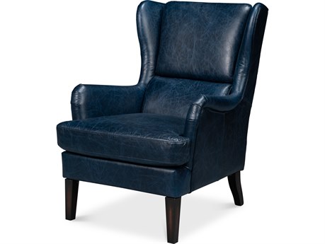 Sarreid Ltd Elite Wing Lounge Chair Chateau Blue