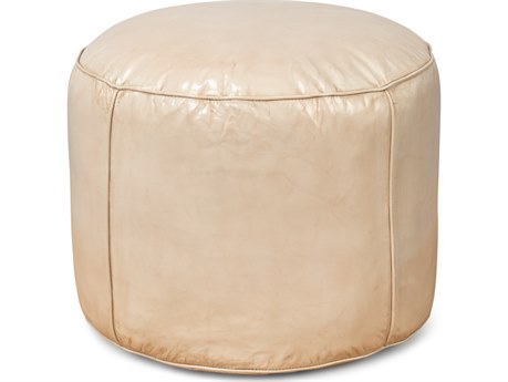 Sarreid Ltd Soccerball Stool Taupe Leather