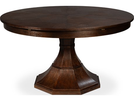 Sarreid Ltd Giselle Jupe Dining Table Burnt Brown Oak