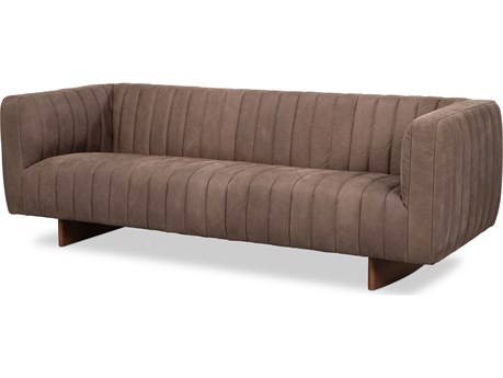 Sarreid Ltd Denys Leather Sofa Scotland Grey