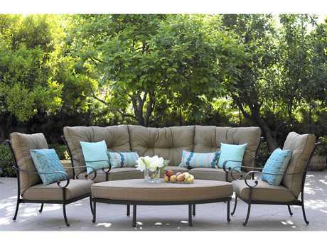 Darlee Outdoor Living Santa Anita Antique Bronze Cast Aluminum Lounge Set