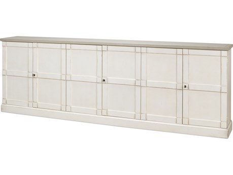 Sarreid Ltd Luciana 6 Wood Dr Buffet 112" White White Grey Quartz