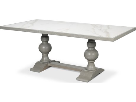 Sarreid Ltd Small Rectangular Porcelain Dining Table