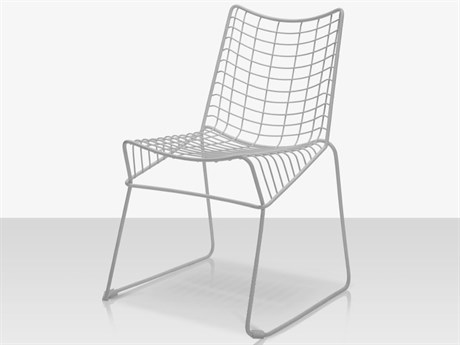 Source Outdoor Furniture Tribeca Steel Stackable Dining Side Chair in Style 5