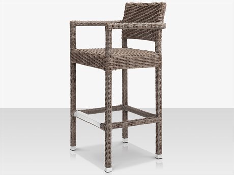Source Outdoor Furniture Zen Wicker Bar Arm Chair in California Sand