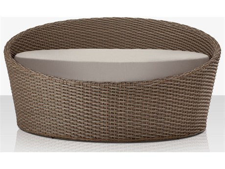Source Outdoor Furniture Closeouts Moon Wicker Daybed in California Sand