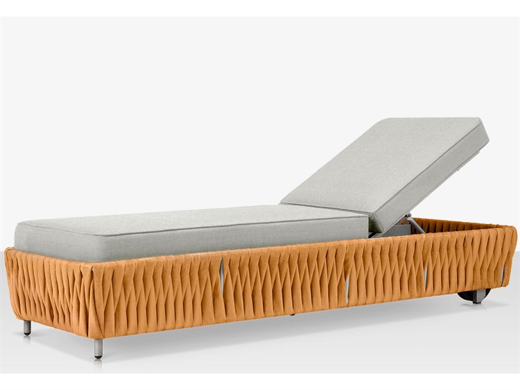 Source Outdoor Furniture Aria Aluminum Cushion Chaise Lounge in Camel