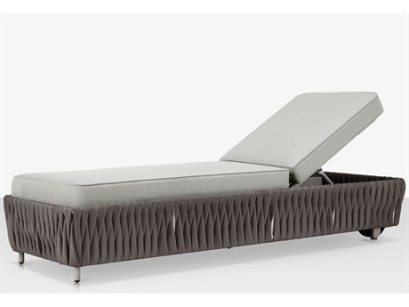 Source Outdoor Furniture Aria Aluminum Cushion Chaise Lounge in Gray