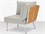 Source Outdoor Furniture Closeout Aria Aluminum Cushion Corner Lounge Chair in Gray  SCCLSF2028151GRY