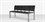 Source Outdoor Furniture Vienna Aluminum Stackable 6' Highback Bench in Tex Black Frame / Black Seat & Back  SCCLSF2404186TXBBLK