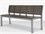 Source Outdoor Furniture Vienna Aluminum Stackable 8' Highback Bench in Kessler Silver Frame / Teak Seat & Back  SCCLSF2404187TEK