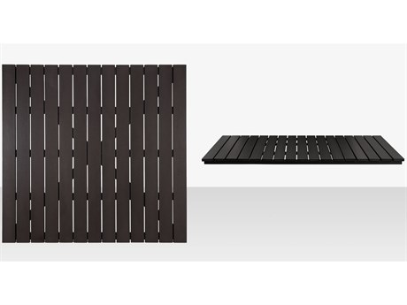 Source Outdoor Furniture Vienna Aluminum 24'' Square Table Top in Tex Black / Black