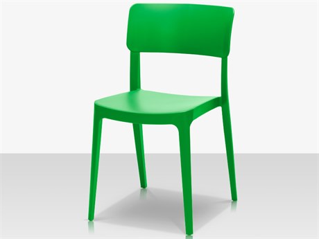 Source Outdoor Furniture Closeout Albany Resin Dining Side Chair in Green