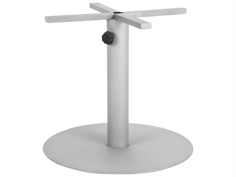 Decoscape Verona Quick Ship Aluminum Kessler Silver Extra Large Round Umbrella Dining Base